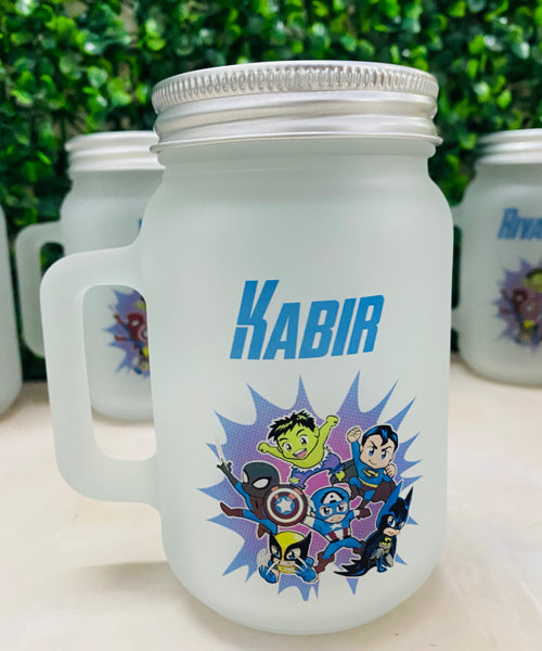 Superheroes Mason Jars