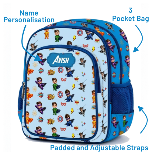 Superhero - Personalised School Bag