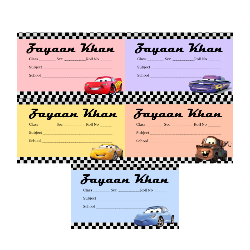 Cars – Labelkaari