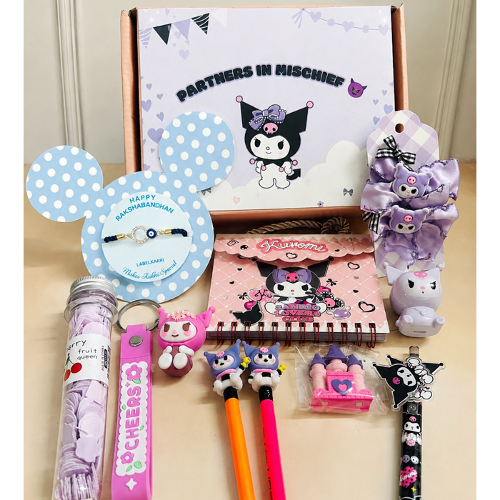 Kuromi Small Rakhi Hamper